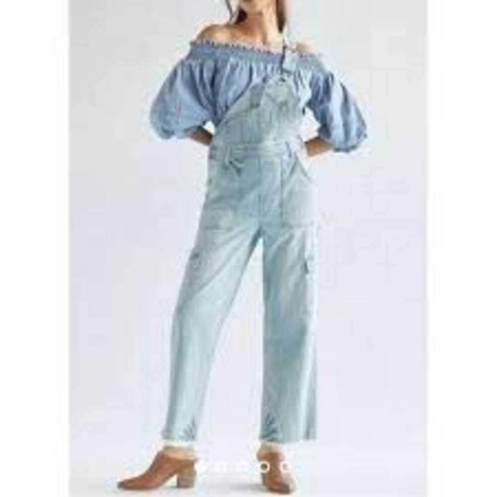 Pilcro /Anthropologie The Lex Denim Overalls -Frayed Hem